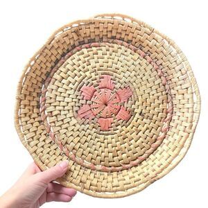 Native American Pima Arts Woven Basket Tray